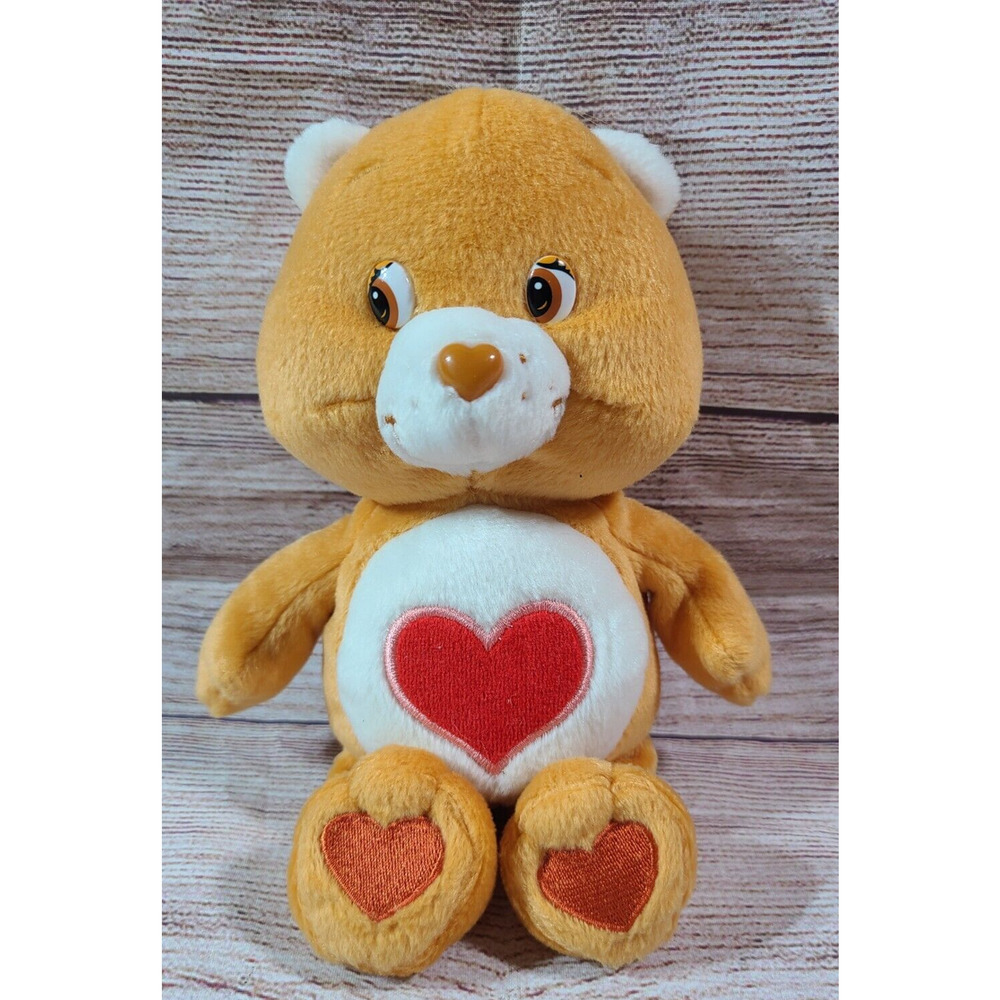 Vintage Care Bears Plush Orange Tender Heart Bear Stuffed Animal TCFC Play Along - Picture 1 of 4